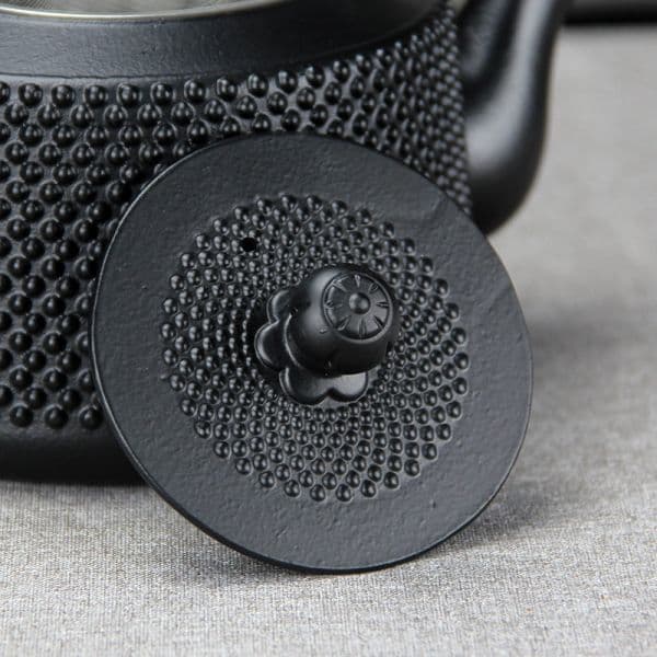 Black square dot teapot — view 4
