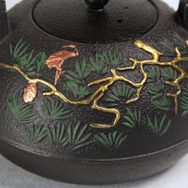 Pine & crane teapot — view 6