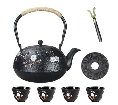7 piece cast iron tea set — view 3