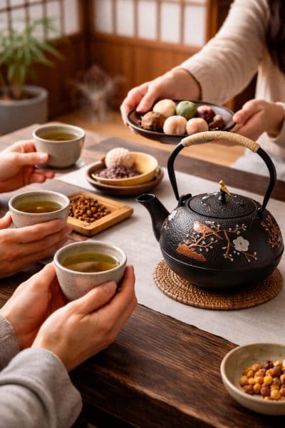 7 piece cast iron tea set — view 6