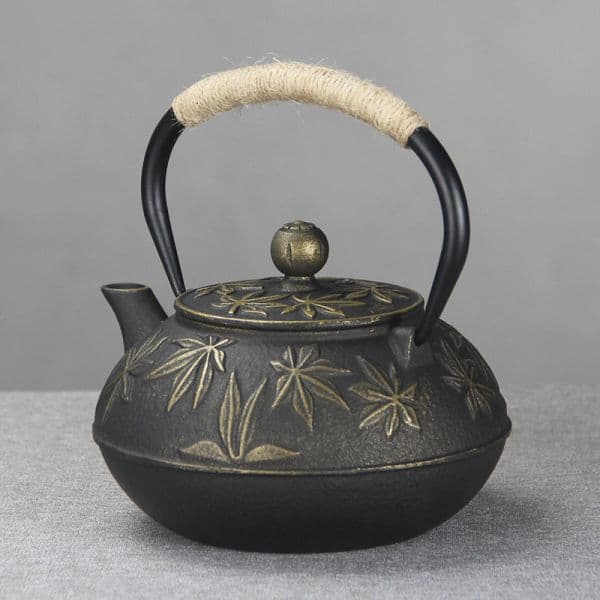 Gold bamboo teapot — view 4