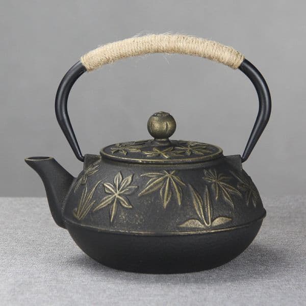 Gold bamboo teapot — view 7