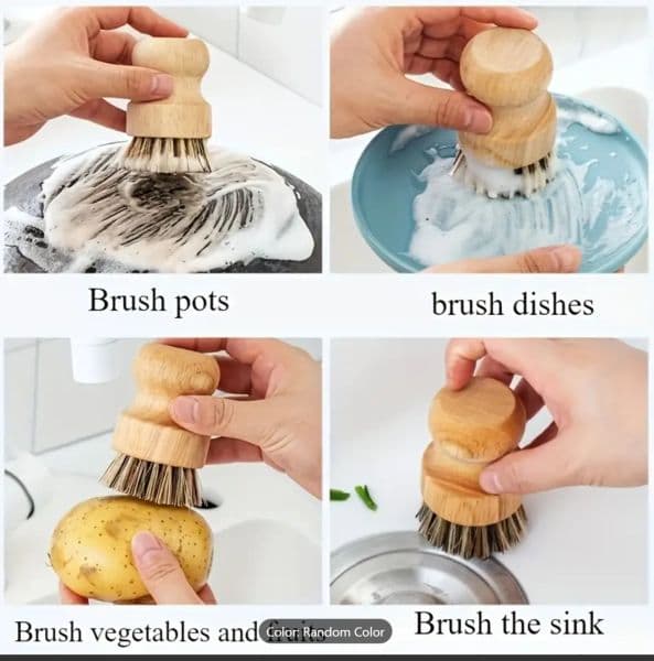 Bamboo cleaning brush — view 5