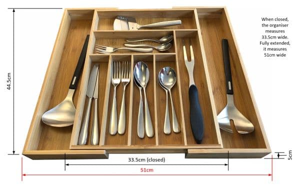 Bamboo drawer organiser — view 6