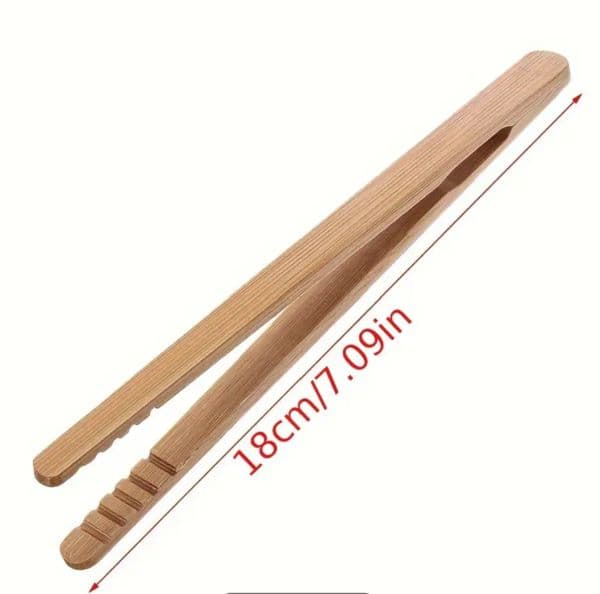 Bamboo kitchen tongs — view 2