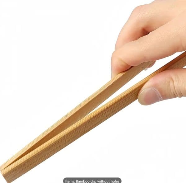 Bamboo kitchen tongs — view 5
