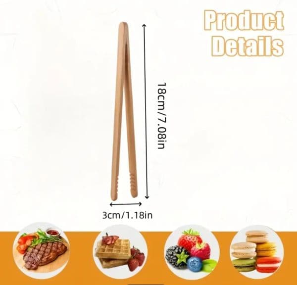 Bamboo kitchen tongs — view 6